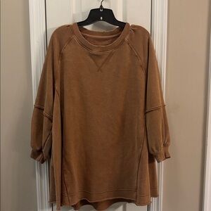 American Eagle Outfitters Tan Knit Top size small